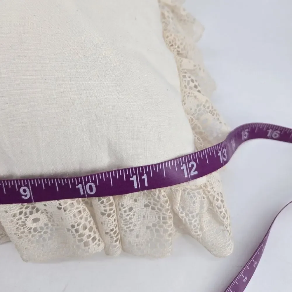 Vintage 90s Grandmacore Embroidered Candmar Designs Victorian Style Throw Pillow
